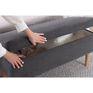 Glend Sandikli Bench Puf, Gri̇