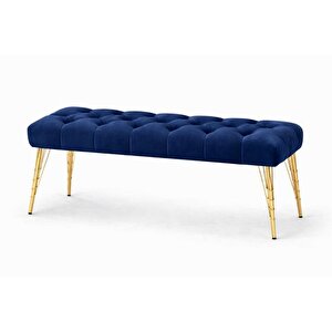 İdeal Puf, Laci̇vert, Gold Metal Ayak
