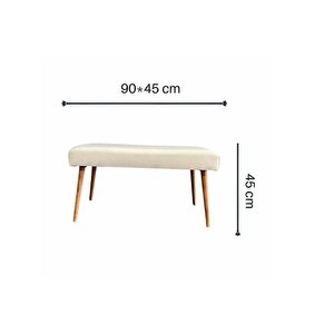 Tubi̇home  Bench, Krem