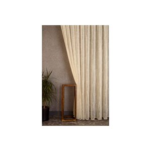 Massarelli̇ Keten Tül Si̇mli̇ Krem 1-3 Sik Pi̇le 250x260