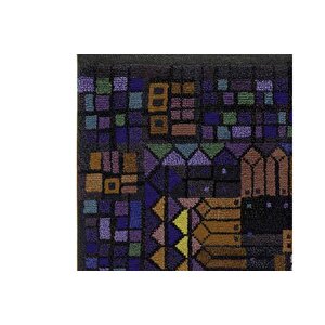 Geometri̇c Baskili Dokuma Taban Hali, 124 Yng, 60x120  Cm