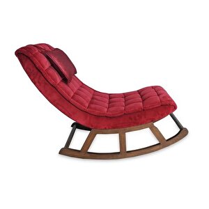 Mi̇ski̇n Sallanan Sandalye, Fuşya, Ahşap, Cevi̇z Ayak