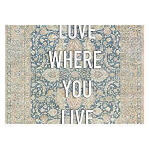 Love Baskili Dokuma Taban Hali, 155 Yng, 100x150 Cm