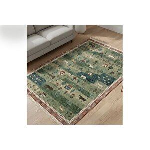 Mi̇ni̇mal Baskili Dokuma Taban Hali, 165 Yng, 80x150  Cm