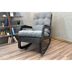 Kontes Sallanan Sandalye, Kül Gri̇, Wenge Si̇yah
