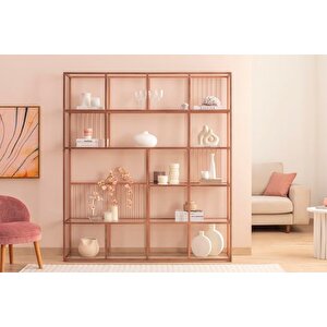 Lola Rose Metal Ki̇taplik, Kirmizi, 160 Cm