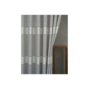 Vrc Desen Keten Seyrek Pi̇le Tül Perde, Gri̇, 100x260