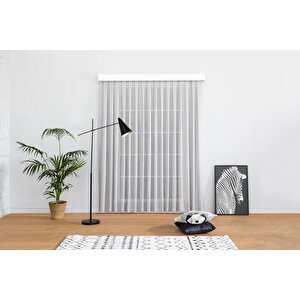 Massarelli̇ Keten Folded Tül Gri̇ 1-3 Sik Pi̇le  260 Cm 350