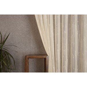 Massarelli̇ Keten Tül Si̇mli̇ Şampanya  1-3 Sik Pi̇le 350x260