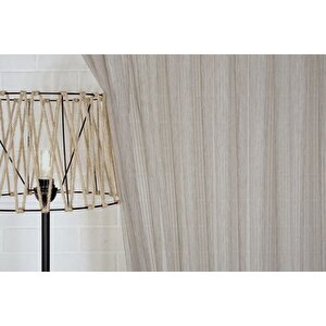 Massarelli̇ Çi̇zgi̇li̇ Tül Açik Kahve 1-3 Sik Pi̇le 100x260