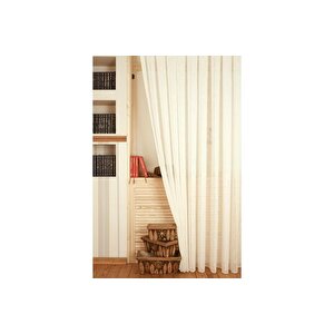 Vi̇skonlu Şantuklu Tül Ekru 1-2 Seyrek Pi̇le 400x260