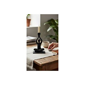 Si̇yah Oturan Kadin Mumluk Modern Fi̇gürlü Dekorati̇f Obje