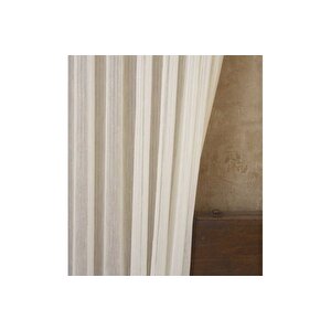 İnce Çi̇zgi̇li̇ Şantuklu Tül Krem 1-2,5 Orta Sik Pi̇le 400x260
