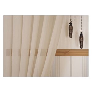 Massarelli̇ Pamuk Dokulu Tül Bej 1-2 Seyrek Pi̇le 100x260