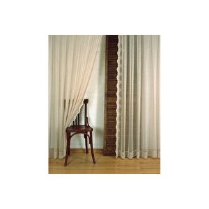 Fon Örme Tül Dantelli̇ Bej Rengi̇ 1-2 Seyrek Pi̇le 130x260