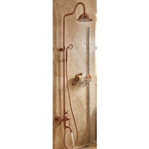 Royal Mi̇x Borulu Robot Banyo Tepe Duş Seti̇ Rose