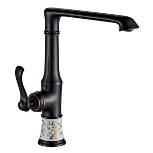 Vi̇ctori̇a Porselen Desenli̇ Mutfak Evi̇ye Lavabo Bataryası (rose, Krom, Siyah, Altın) Siyah