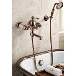 Victoria Mix Mafsallı Banyo Bataryası Ve Duş Seti Rose