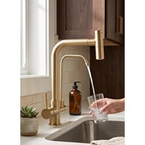 T Arıtmalı Uzayan Spiralli Mutfak Evi̇ye Lavabo Bataryası Antik