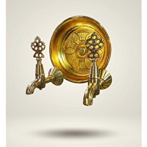 Lpd İki̇li̇ Hamam Taslı Sarı Osmanlı Musluk (lüx, %100 Pi̇ri̇nç)