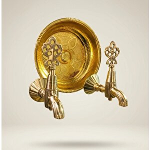 Lpd İki̇li̇ Hamam Taslı Sarı Osmanlı Musluk (lüx, %100 Pi̇ri̇nç)