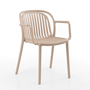 Polo Sandalye 2'li Set | Balkon, Bahçe Ve Kafe Sandalyesi Bej