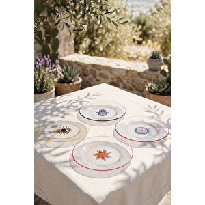 Fortuna 4'lü Pasta Tabağı Seti 19 Cm