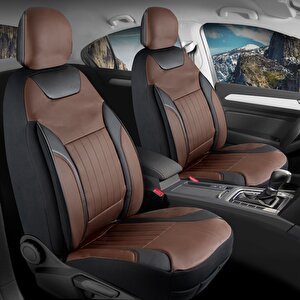 Mazda Lantis Full Deri Oto Koltuk Kılıfı Ön Arka Set Kahverengi Edition Şhn