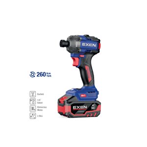 En 264 Vd Kömürsüz Darbeli Şarjlı Vidalama 260 Nm 4 Ah
