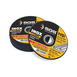 Sgs2150  İnox Kesici 115mm X 1.0mm X 22mm (10 Adet)