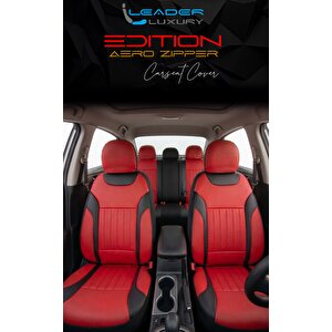 Citroen Saxo Full Deri Oto Koltuk Kılıfı Ön Arka Set Kırmızı Edition Şhn