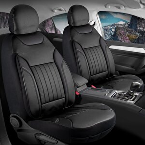 Volkswagen Passat B8 Comfortline Full Deri Oto Koltuk Kılıfı Ön Arka Set Siyah Edition Şhn