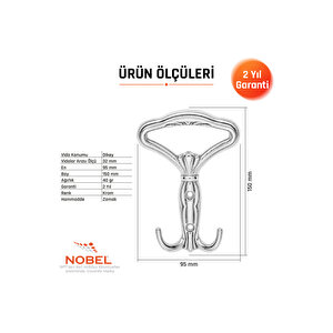 Klasi̇k Portmanto Askısı, Metal Vestiyer Askısı, Krom, Duvar Ve Dolap Askılığı (5'li Set) Vidalı