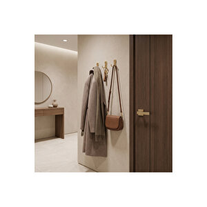 Kare Askı, Metal Vestiyer Askısı, Matsiyah, Duvar Ve Dolap Askılığı (5'li Set) Vidalı