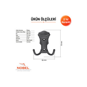 Kobra Askı, Metal Vestiyer Askısı, Matsiyah, Duvar Ve Dolap Askılığı (5'li Set) Vidalı