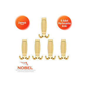 Eli̇za Portmanto Askısı, Metal Vestiyer Askısı, Gold, Duvar Ve Dolap Askılığı (5'li Set) Vidalı