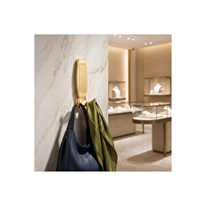 Eli̇za Portmanto Askısı, Metal Vestiyer Askısı, Gold, Duvar Ve Dolap Askılığı (5'li Set) Vidalı
