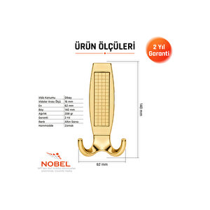 Eli̇za Portmanto Askısı, Metal Vestiyer Askısı, Gold, Duvar Ve Dolap Askılığı (5'li Set) Vidalı