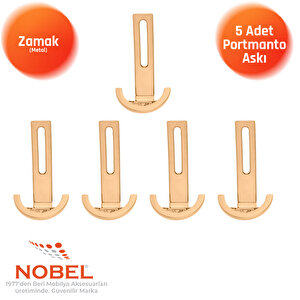 Palmiye Lüks Portmanto Askı, Metal, Vestiyer Askı, 158 Gr, Dolap Askılık, Duvar Askılığı, Albrifin (vidalı)5 Adet