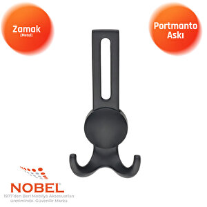 Solo Lüks Portmanto Askı, Metal, Vestiyer Askı, 210 Gr, Dolap Askılık, Duvar Askılığı, Mat Siyah (vidalı)