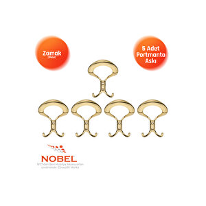 Üçgen Portmanto Askısı, Metal Vestiyer Askısı, Altin, Duvar Ve Dolap Askılığı (5'li Set) Vidalı