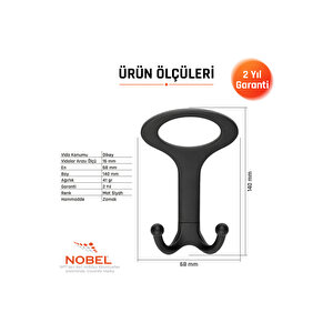 Melon Açik Portmanto Askısı, Metal Vestiyer Askısı, Matsiyah, Duvar Ve Dolap Askılığı (5'li Set) Vidalı