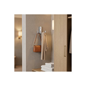 Noktali Askı, Metal Vestiyer Askısı, Krom, Duvar Ve Dolap Askılığı (5'li Set) Vidalı