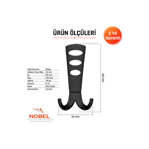 Seylan Portmanto Askısı, Metal Vestiyer Askısı, 110 Gr, Dolap Ve Duvar Askılığı, Matsi̇yah (vidalı)