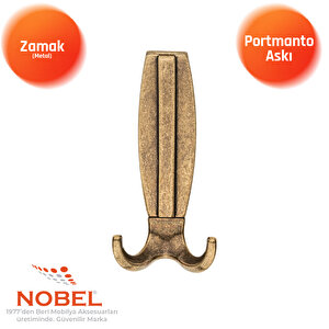 Best Lüks Portmanto Askı, Metal, Vestiyer Askı, 230 Gr, Dolap Askılık, Duvar Askılığı, Antik Sarı (vidalı)
