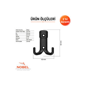 Kare Askı, Metal Vestiyer Askısı, 34 Gr, Dolap Ve Duvar Askılığı, Matsi̇yah (vidalı)