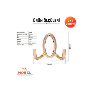 Seçi̇l Askı, Metal Vestiyer Askısı, Altin , Duvar Ve Dolap Askılığı (5'li Set) Vidalı
