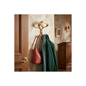 Üçgen Portmanto Askısı, Metal Vestiyer Askısı, Anti̇k Sari, Duvar Ve Dolap Askılığı (5'li Set) Vidalı