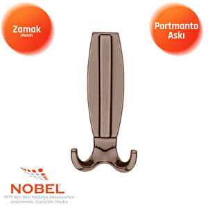 Best Lüks Portmanto Askı, Metal, Vestiyer Askı, 230 Gr, Dolap Askılık, Duvar Askılığı, Bronz (vidalı)