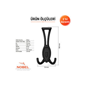 Zepli̇n Portmanto Askısı, Metal Vestiyer Askısı, 84 Gr, Dolap Ve Duvar Askılığı, Matsi̇yah